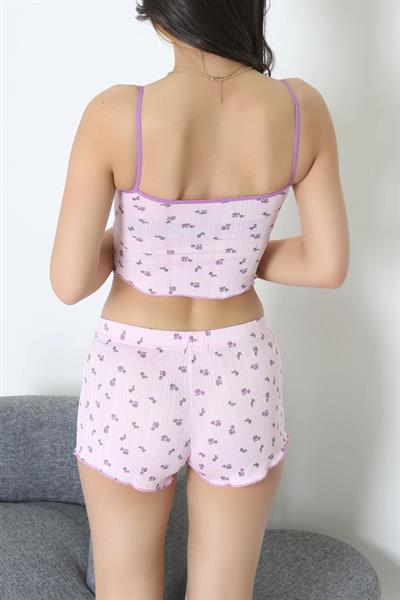Pegasus İp Askılı Pedli Şortlu Pijama Takım