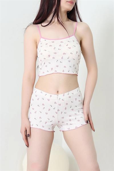 Pegasus İp Askılı Pedli Şortlu Pijama Takım