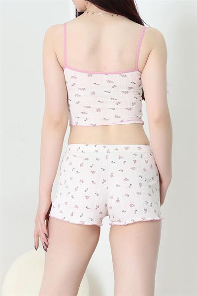 Pegasus İp Askılı Pedli Şortlu Pijama Takım