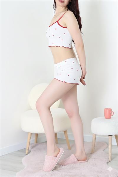 Pegasus Kalp Desenli Şortlu Takım