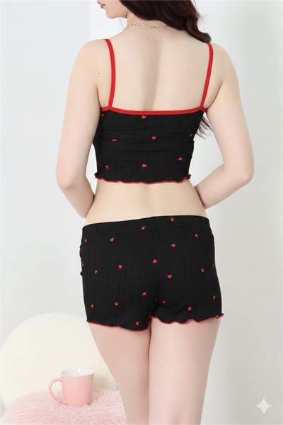 Pegasus Kalp Desenli Şortlu Takım
