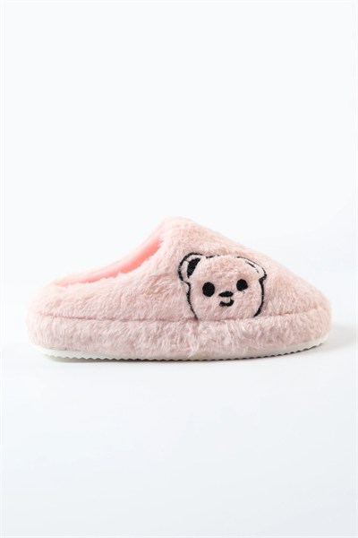 Peluş Ayıcık Figürlü Kadın Ev Terliği