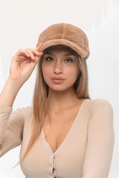 Peluş Cırtlı Kap Şapka