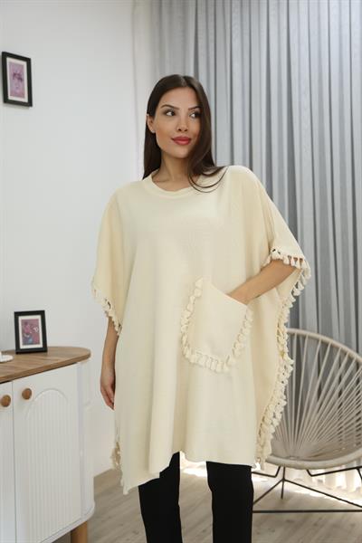 Püsküllü Cep Detay Panço