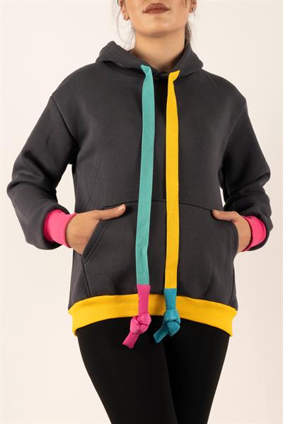Renkli İpli Üç İp Sweat