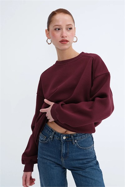 Şardonlu Bisiklet Yaka 3 İp Sweat