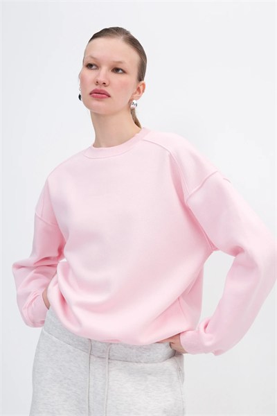 Şardonlu Bisiklet Yaka 3 İp Sweat