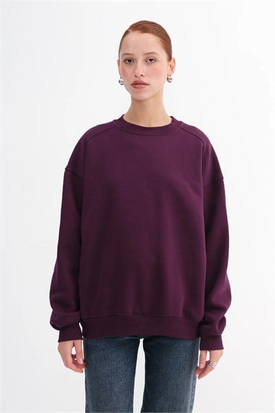 Şardonlu Bisiklet Yaka 3 İp Sweat