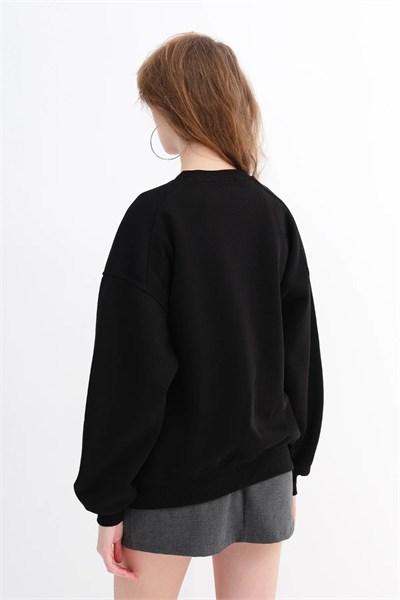Şardonlu Bisiklet Yaka 3 İp Sweat