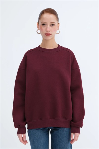 Şardonlu Bisiklet Yaka 3 İp Sweat