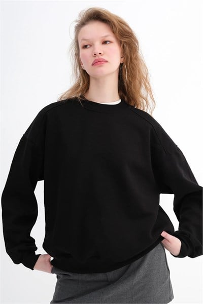 Şardonlu Bisiklet Yaka 3 İp Sweat