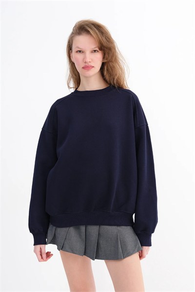 Şardonlu Bisiklet Yaka 3 İp Sweat