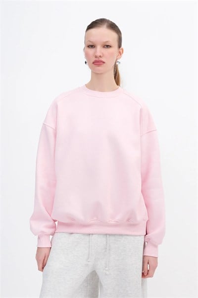 Şardonlu Bisiklet Yaka 3 İp Sweat