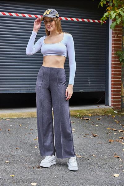 Selanik Çımalı Kesik Paça Pantolon