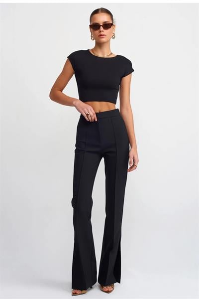 Sıfır Kol Modal Crop Bluz