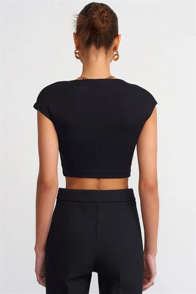 Sıfır Kol Modal Crop Bluz