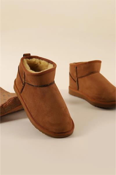 Süet Mini Taban İçi Tüylü Bot