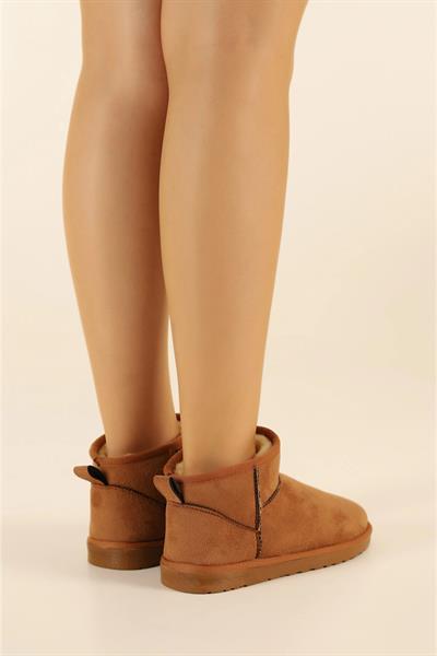 Süet Mini Taban İçi Tüylü Bot