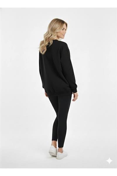 Süzüne Nakışlı Üç İp Sweat