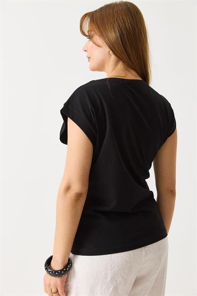 Taş Detaylı Kolsuz Tshirt