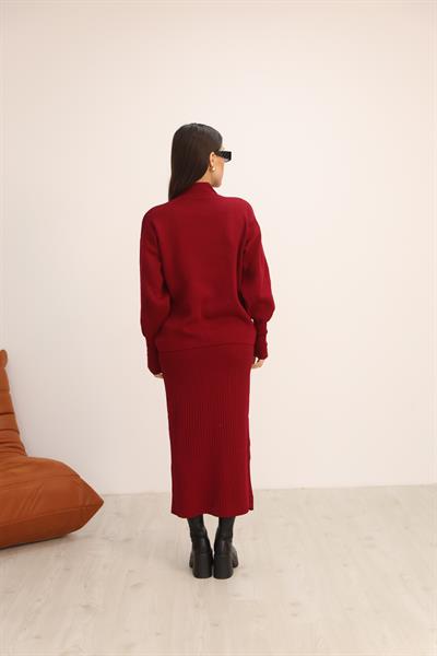 Taşlı Bluz Jile Elbise Takım