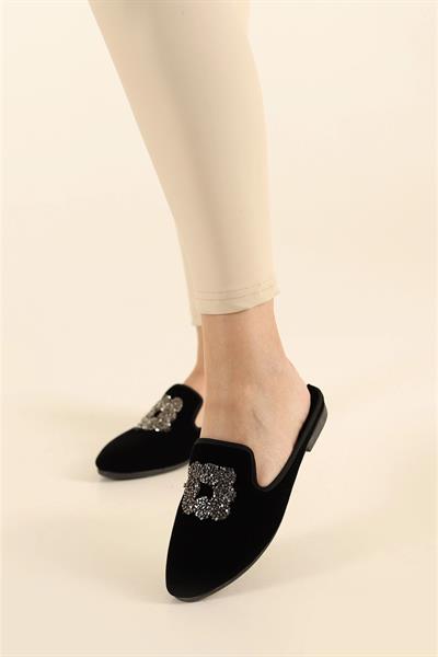 Taşlı Süet Kadın Terlik