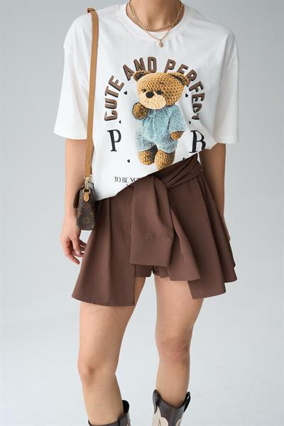 Teddy Bear Baskılı Tshirt
