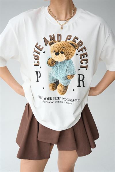 Teddy Bear Baskılı Tshirt
