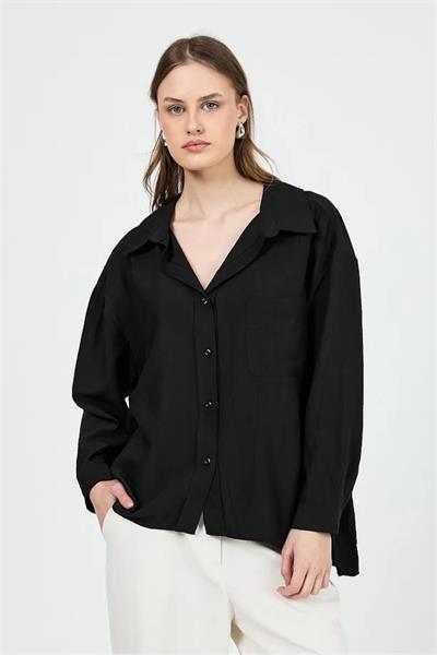 Tek Cepli Keten Ayrobin Gömlek