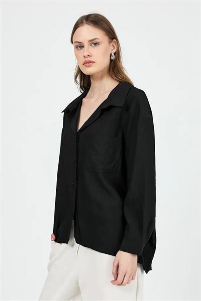 Tek Cepli Keten Ayrobin Gömlek