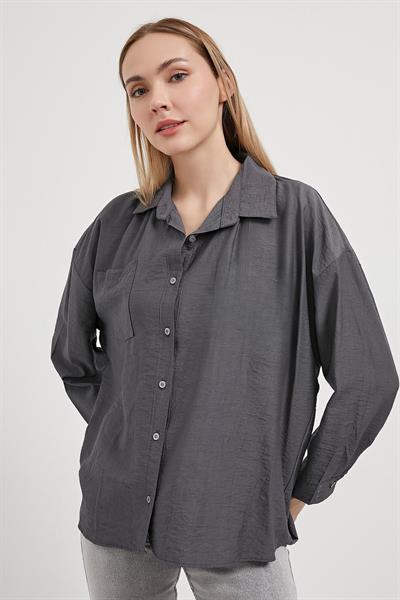 Tek Cepli Keten Ayrobin Gömlek