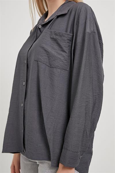 Tek Cepli Keten Ayrobin Gömlek