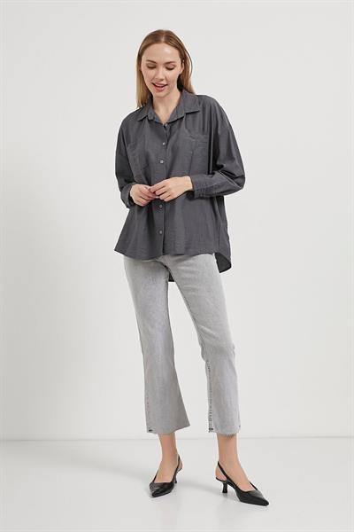 Tek Cepli Keten Ayrobin Gömlek