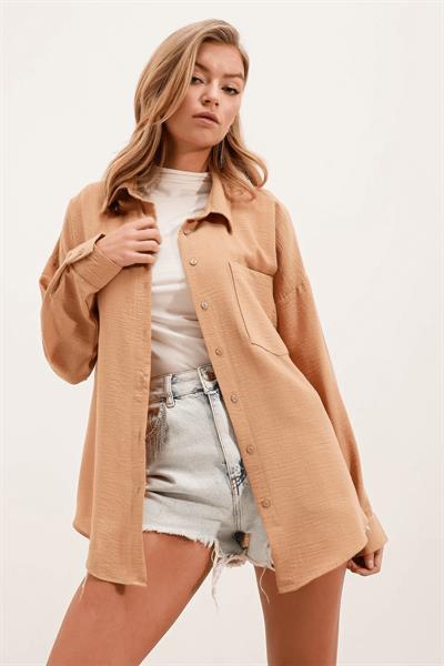 Tek Cepli Oversize Gömlek