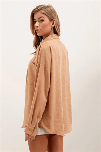 Tek Cepli Oversize Gömlek