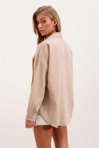 Tek Cepli Oversize Gömlek