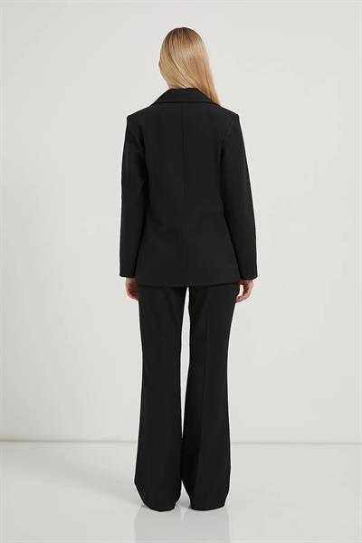 Tek Düğmeli Cep Kapaklı Poliviskon Ceket