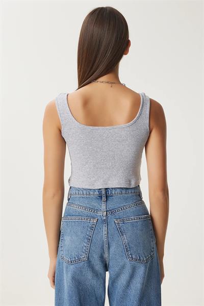 U Yaka Kaşkorse Crop Atlet