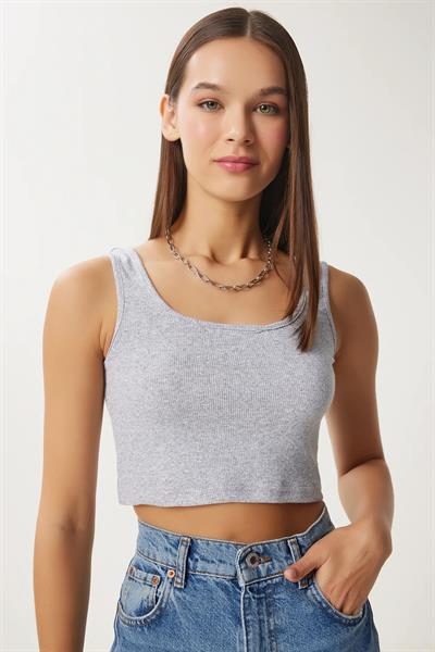 U Yaka Kaşkorse Crop Atlet