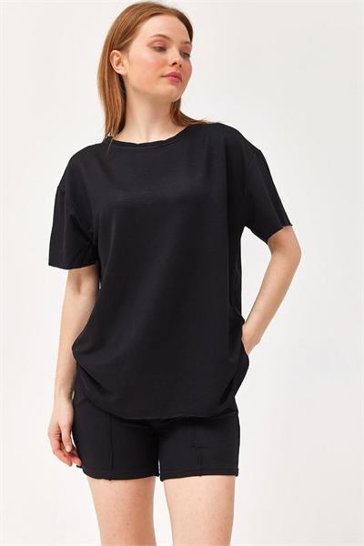 Üst Oval Tshirt Alt Çımalı Cepli Şort Takım