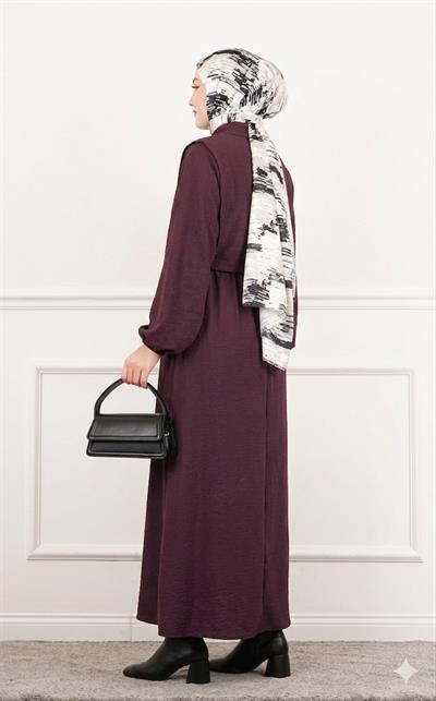 Üstü Gömlek Detaylı Elbise