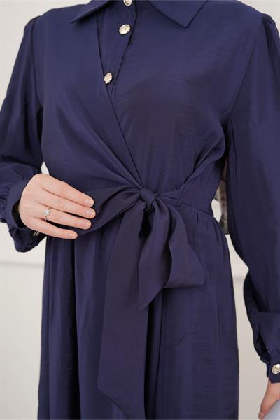 Yandan Bağlamalı Boydan Elbise