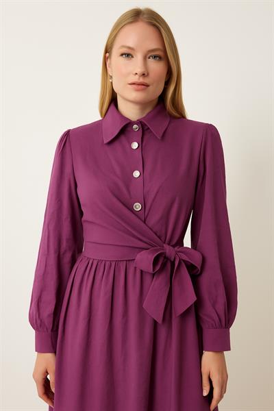 Yandan Bağlamalı Boydan Elbise