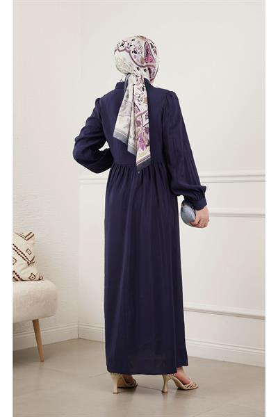 Yandan Bağlamalı Boydan Elbise