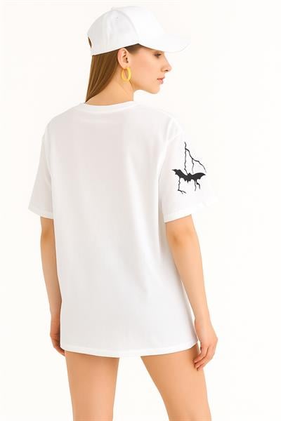 Yarasa Baskılı Tshirt