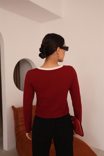 Yarım Düğme Biyeli Bluz