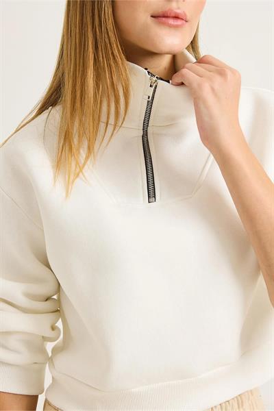 Yarım Fermuar Dik Yaka Sweat