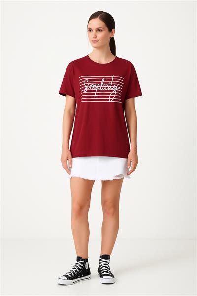 Yazı Baskılı Salaş Tshirt