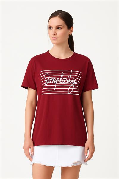 Yazı Baskılı Salaş Tshirt