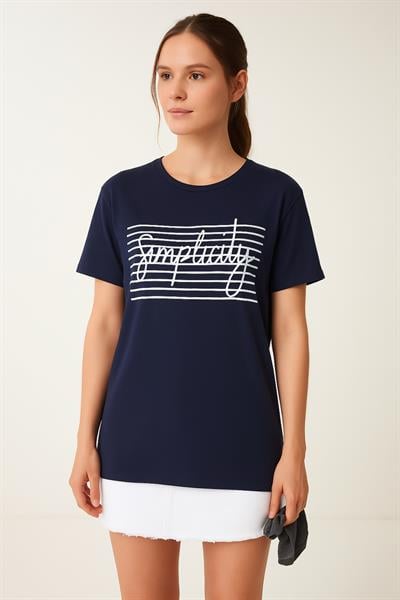 Yazı Baskılı Salaş Tshirt
